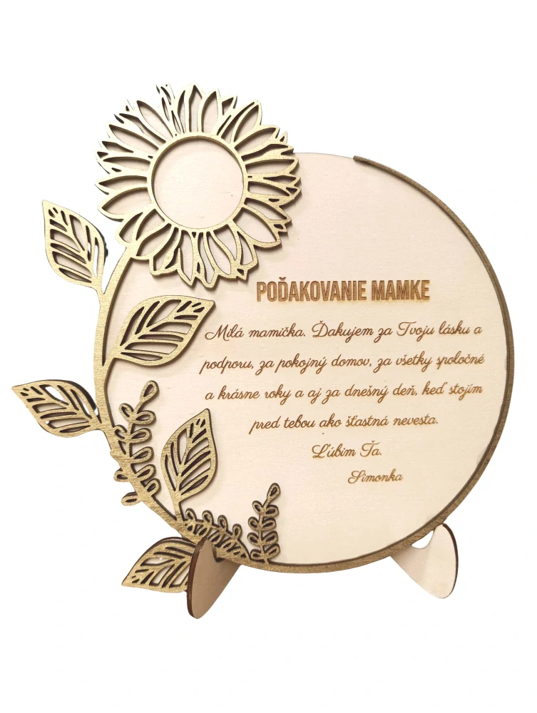 Poďakovanie rodičom - kvet