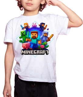 tričko minecraft happy birthday
