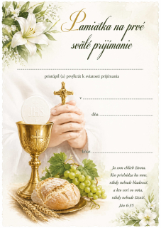 Pamätné listy k prvému svätému prijímaniu